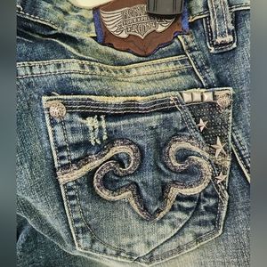 Rerock Express Embellished Skinny Jeans